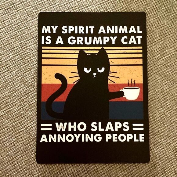 Grumpy Cat Spirit Animal Magnet - Picture 2 of 4
